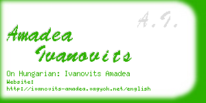 amadea ivanovits business card